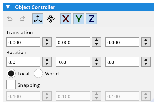 Object Controller-Dialog