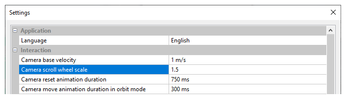 Mousewheel scaling